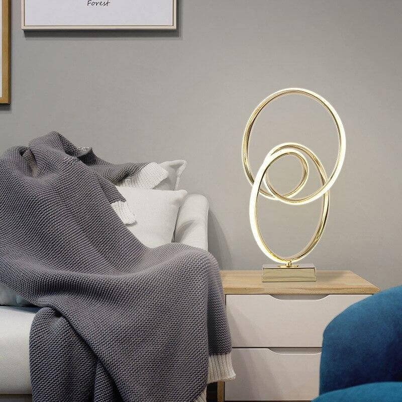 Modern Art Spiral Golden Led Table - Image 2