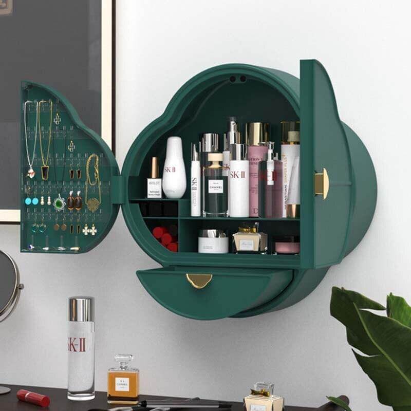 Wall Mounted Punch-Free Bathroom Makeup Organizer Box - Image 1