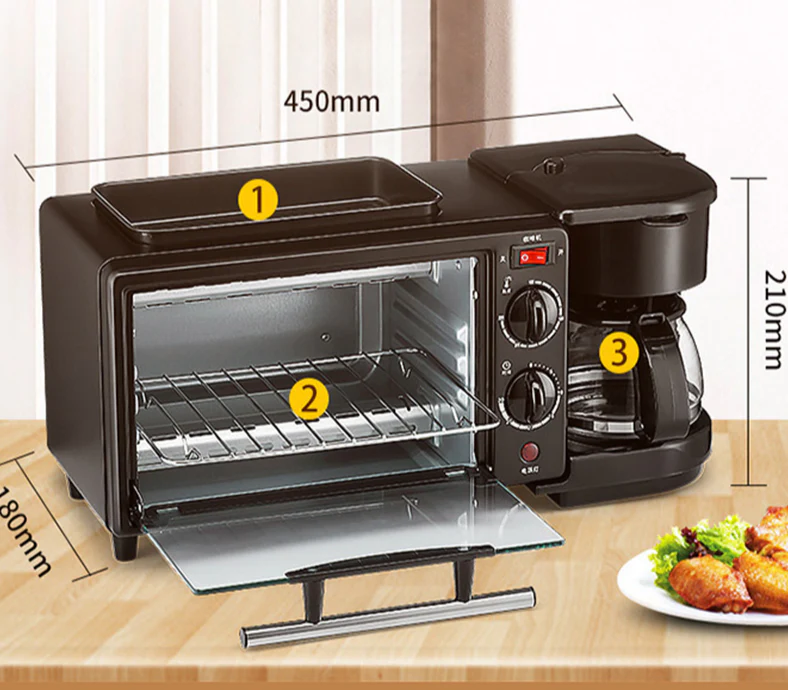 3in1 Multifunctional Breakfast Maker Oven - Image 2