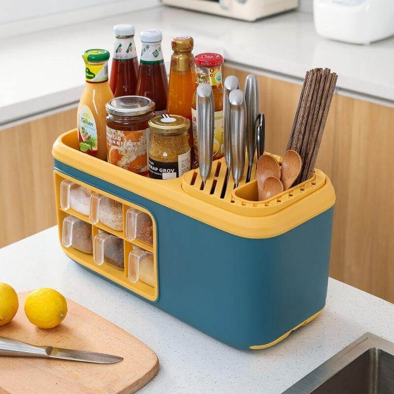 Multifunctional Kitchen Silverware Grain Storage Organizer - Image 2
