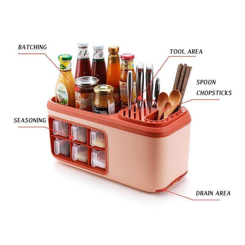 Multifunctional Kitchen Silverware Grain Storage Organizer - Image 3