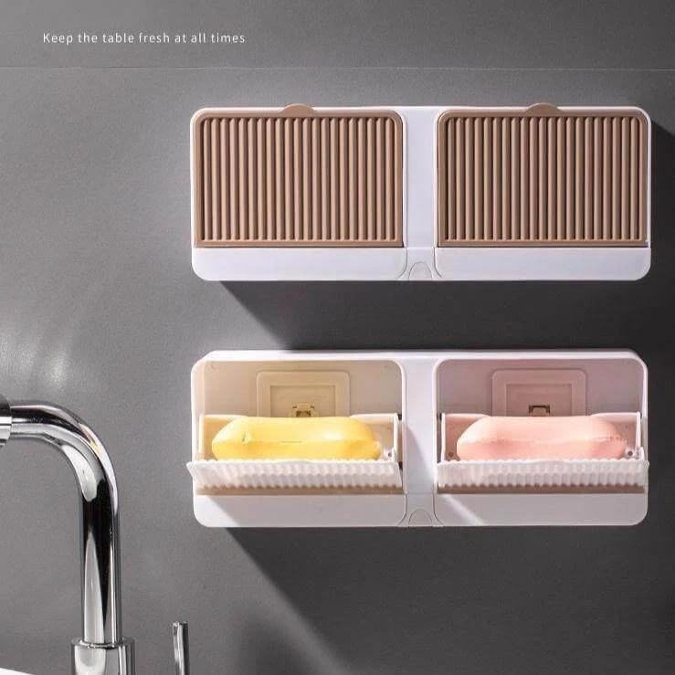 Creative Double Storage Wall Mounted Soap Box - Image 2