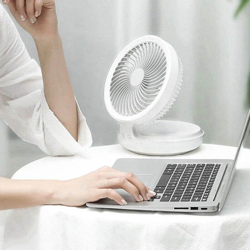 Rechargeable Foldable Wireless Fan Night lamp - Image 2