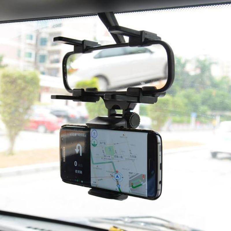 Universal Car Rearview Mirror Phone Holder - Image 1