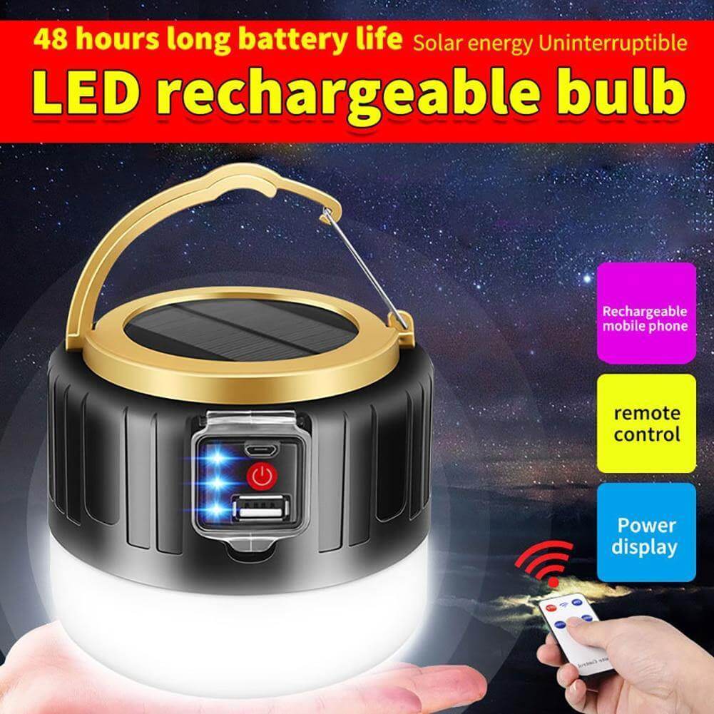 Outdoor Waterproof Solar Rechargeable Camping LED Lamp - Image 2
