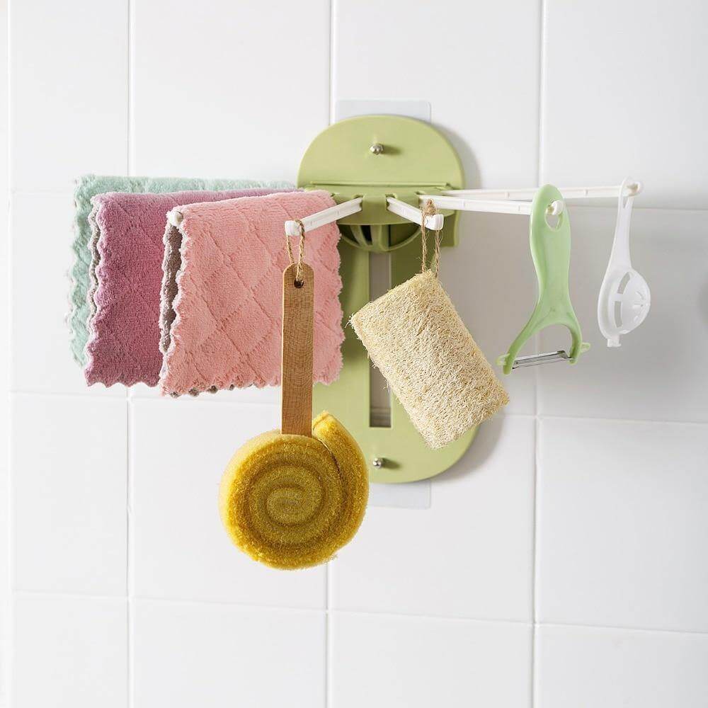 No-Drill Foldable Wall-Mounted Kitchen Storage Rack - Image 3