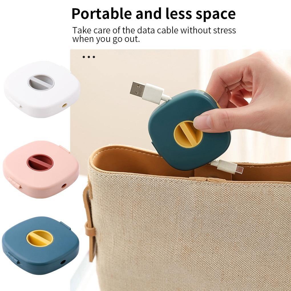 Portable Cable Storage Winder Phone Holder - Image 2