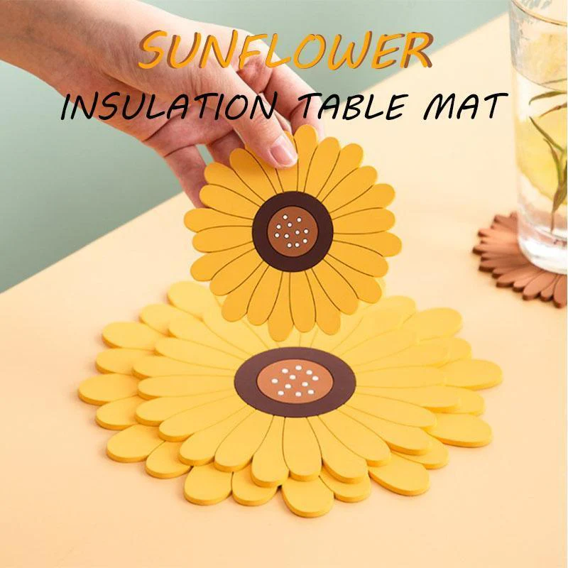 Multifunctional Sunflower Table Mat Coaster - Image 2