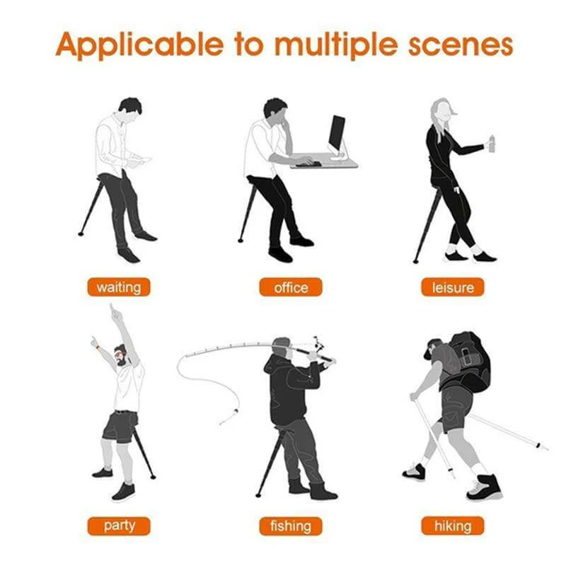 Portable Telescopic Foldable Travel Easy Sit Stool - Image 3