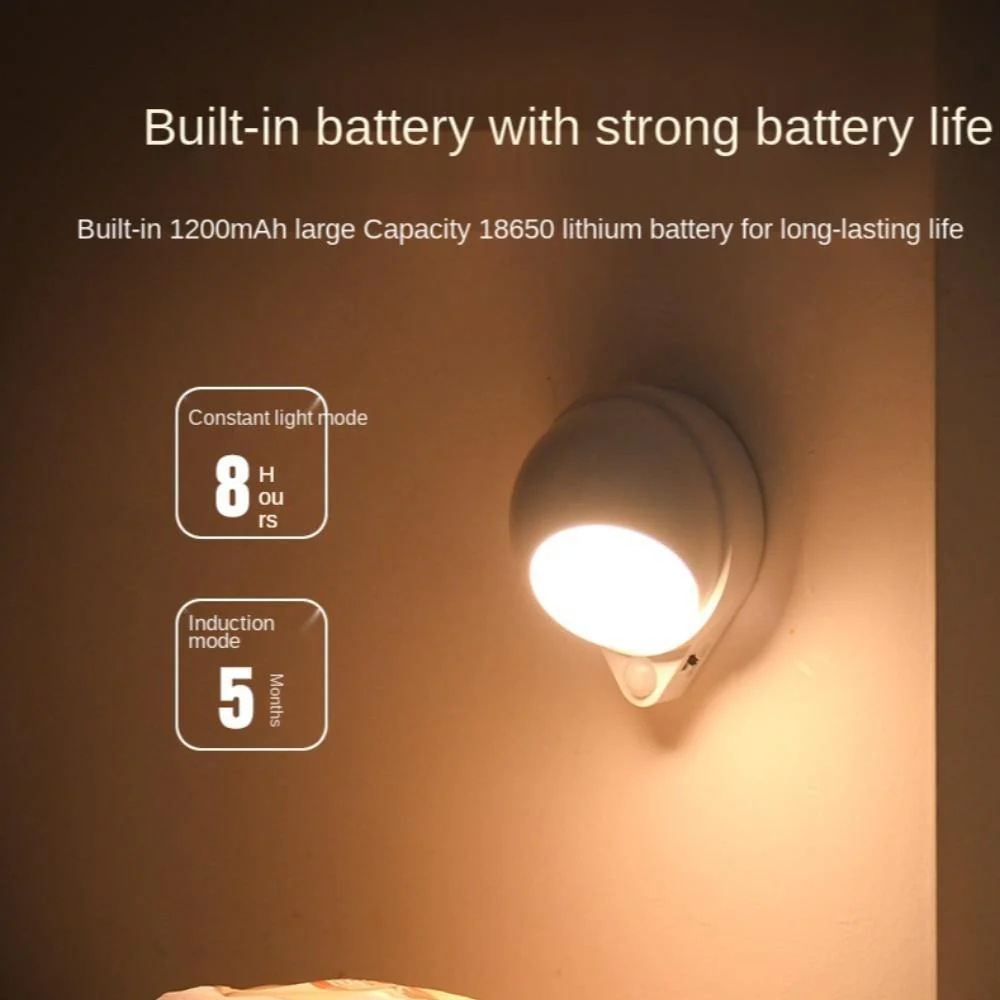 360 Rotating Water Drop Body Sensing Rechargeable Lamp - Image 2