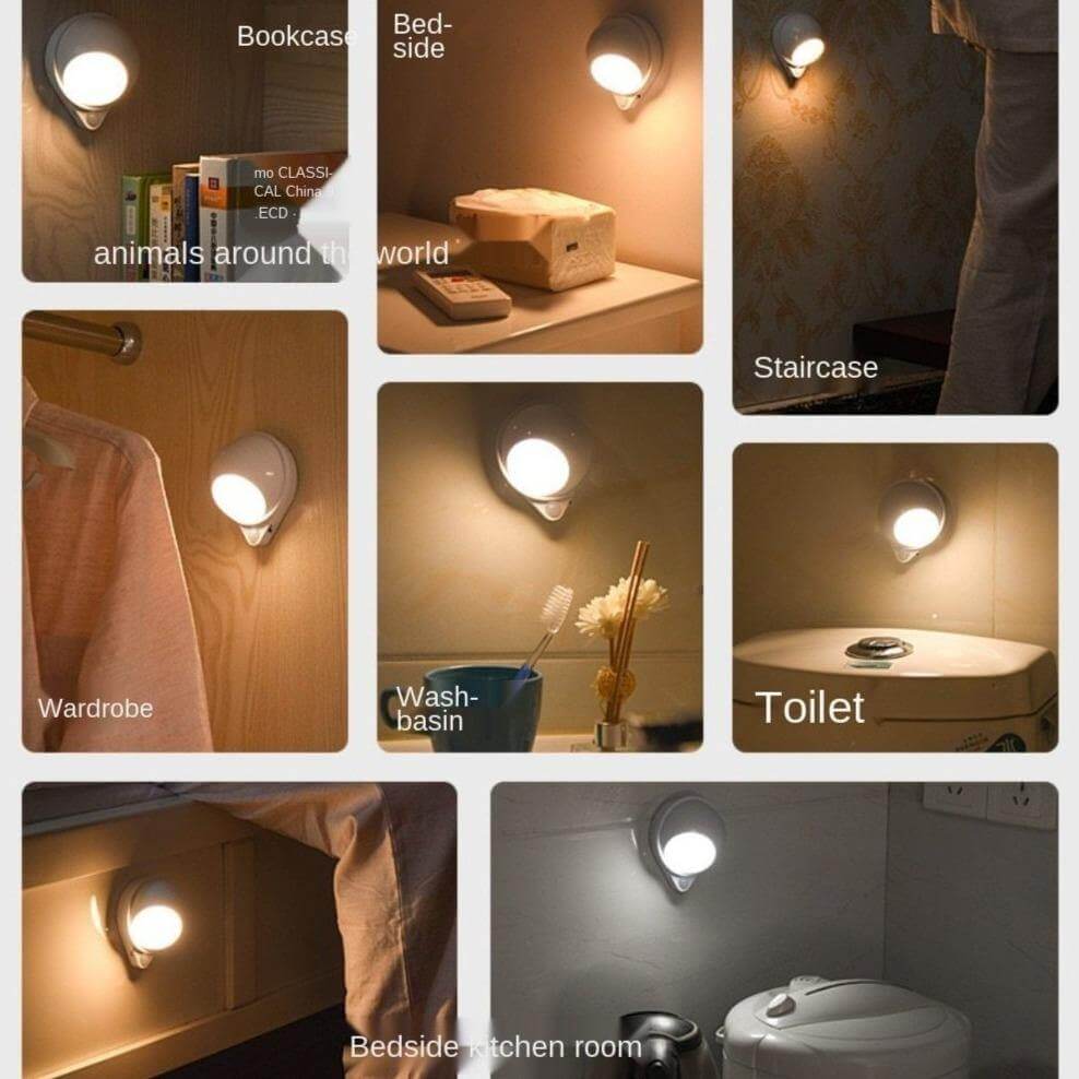 360 Rotating Water Drop Body Sensing Rechargeable Lamp - Image 3
