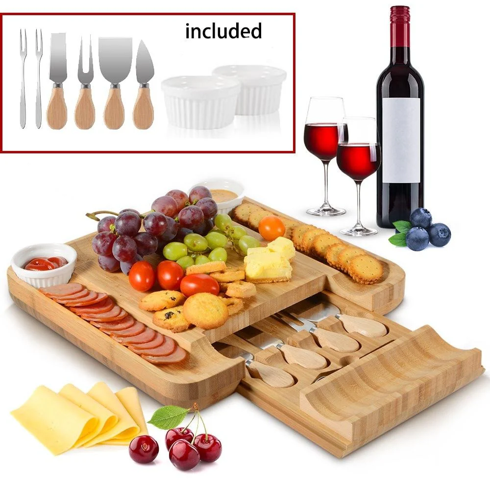 Bamboo Wood Breakfast Serving Platter Board - Image 2