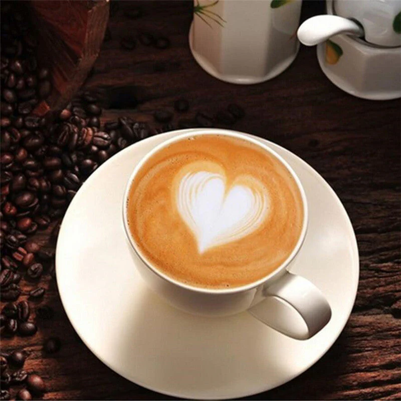 8Pcs Coffee Cake Decoration Stencil Molds - Image 3