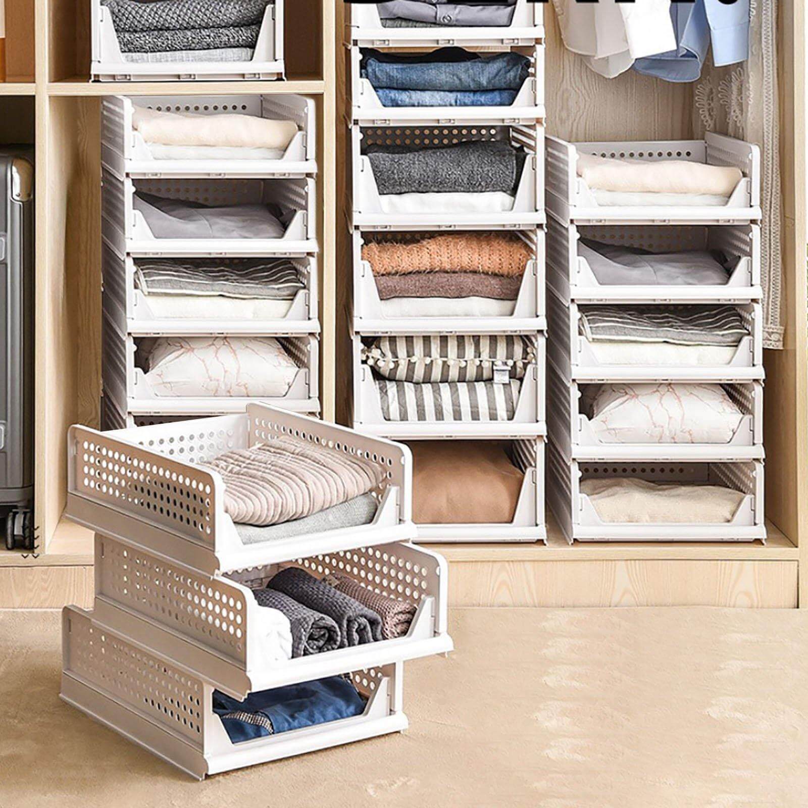Foldable Multilayer Wardrobe Clothes Organizer Box - Image 2