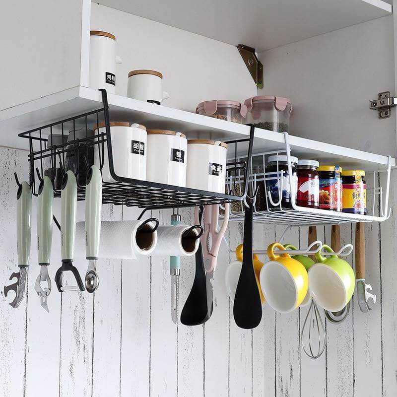 Easy Hang Kitchen Cabinet Storage Organizer Rack - Image 1