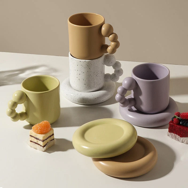 Nordic Ceramic Berry Handle Coffee Mug - Image 2