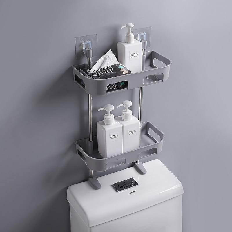 Multilayer Wall-mounted Bathroom Shelf Organizer Rack - Image 2