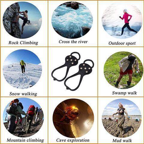 Non-Slip Hiking Snow Climbing Shoe Spike Grips - Image 3