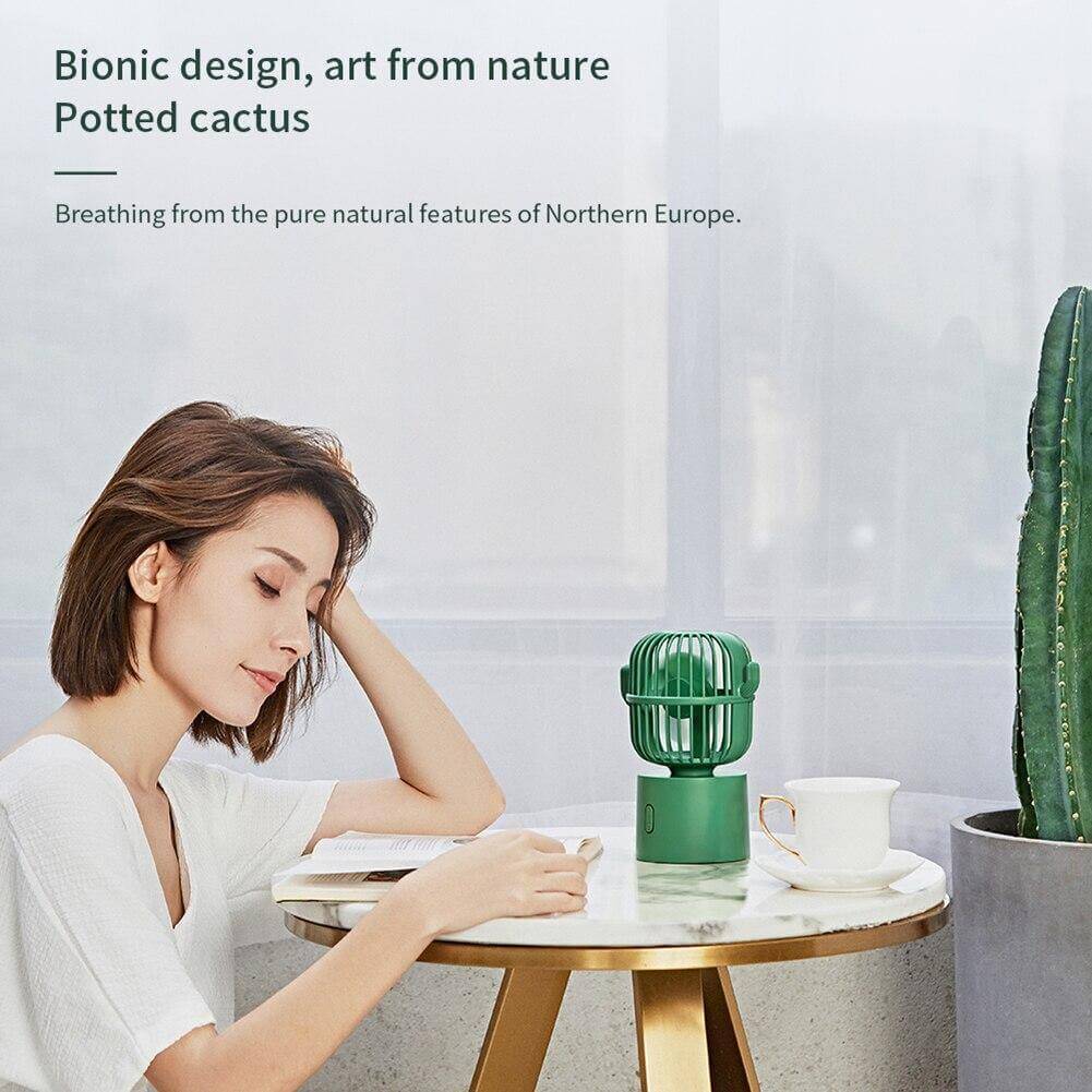 Rechargeable USB Portable Mini Cactus Fan - Image 2