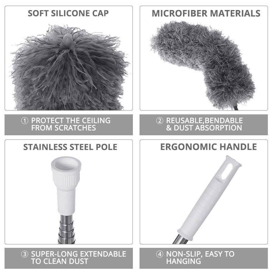 Ultra-Long Retractable Adjustable Microfiber Dust Brush - Image 3
