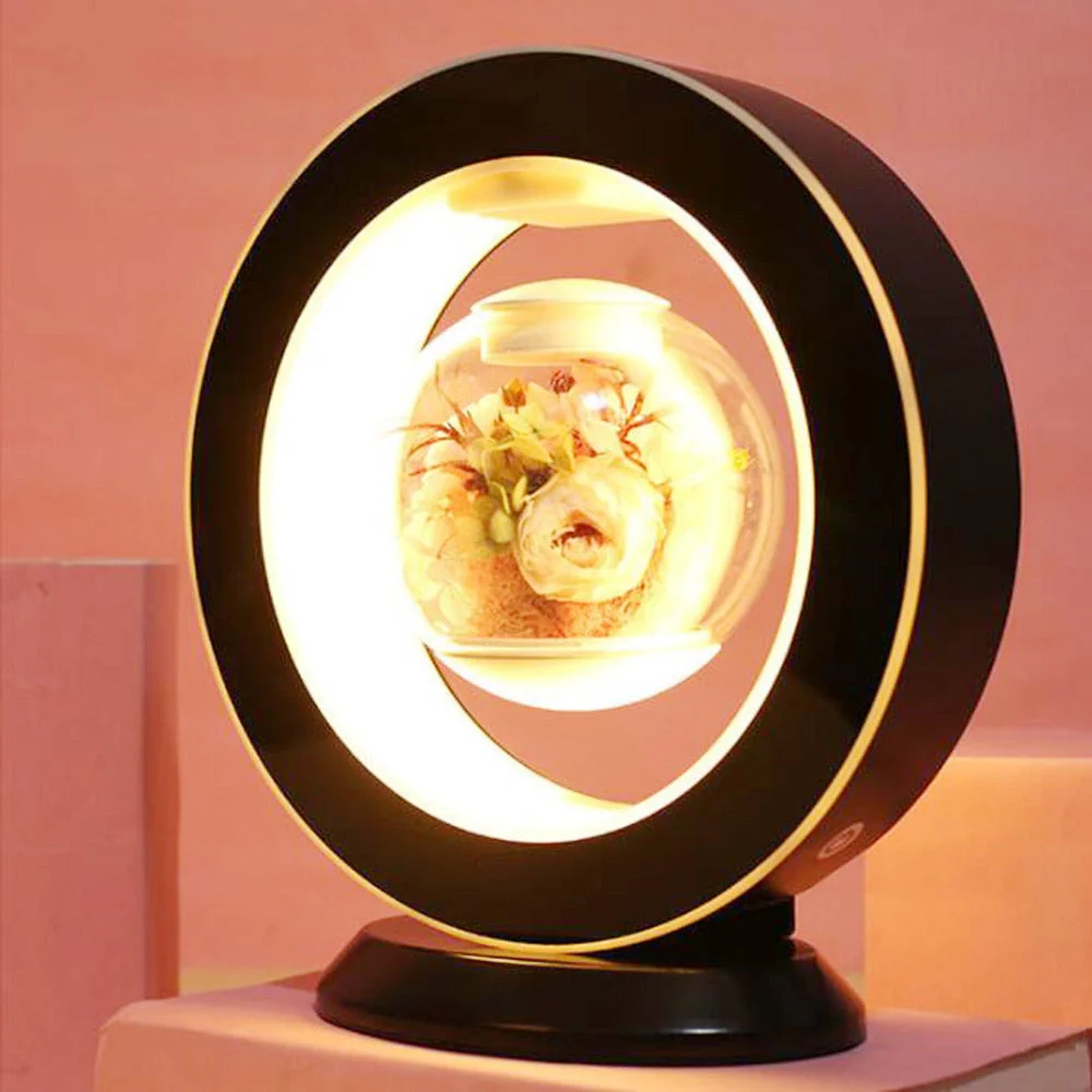Magnetic Floating Immortal Flower Vase Lamp - Image 1