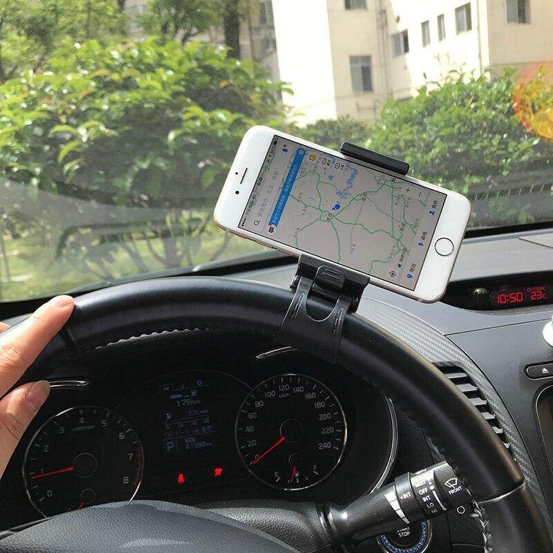 Universal Car Steering Wheel Phone Holder - Image 3
