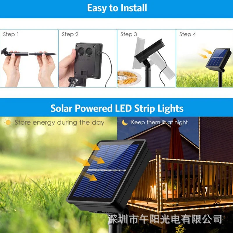 Solar Powered Garden LED Strip Light - Image 2