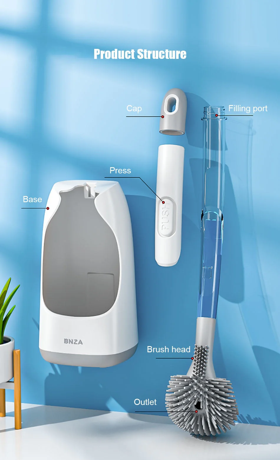 Creative Soap Dispenser Toilet Brush - Image 3