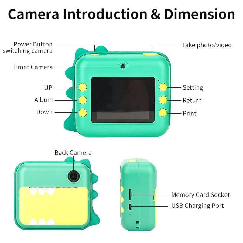 Pastel Instant Print Digital Camera Printer - Image 3