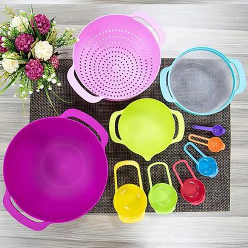 Rainbow Multifunctional Stackable Kitchen Bowl Set - Image 2