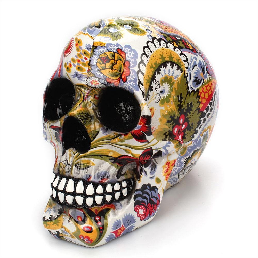 Creative Colorful Resin Skull Halloween Party Decoration - Image 2