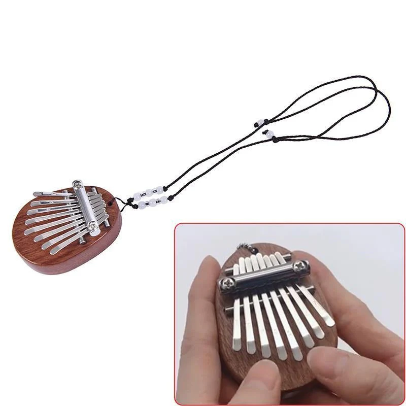 Wooden Mini 8 Keys Pocket Kalimba - Image 1