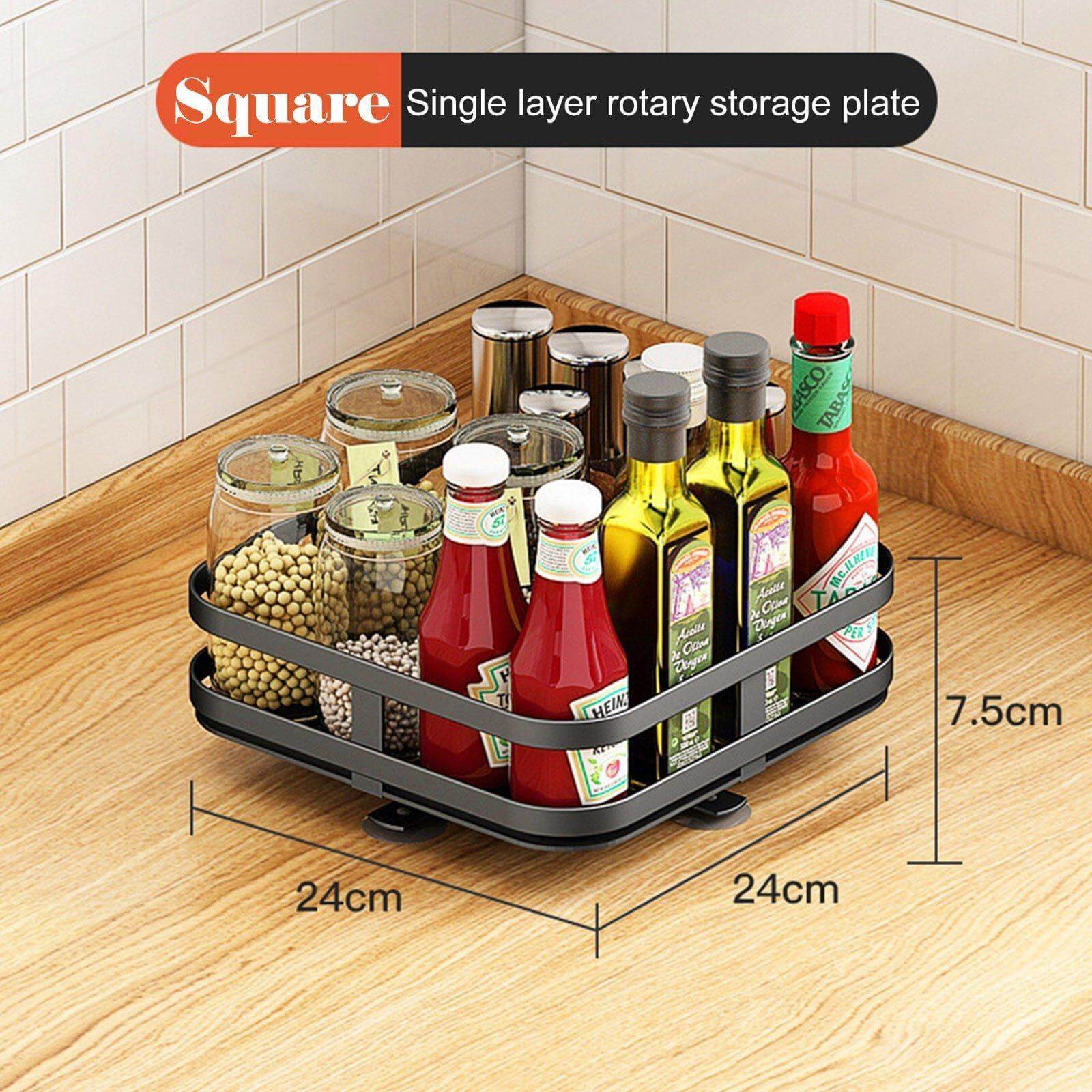 360 Rotating Kitchen Spice Storage Rack - Image 2