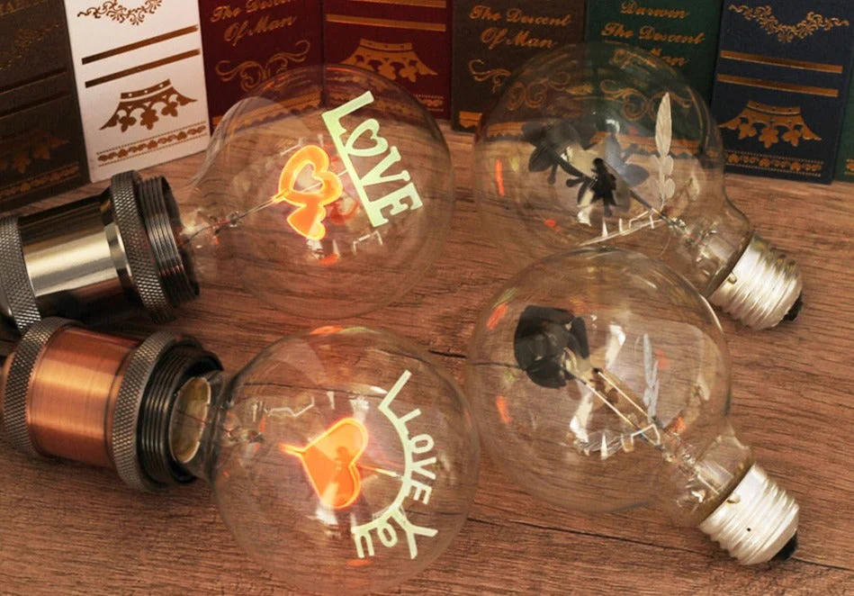 Decorative Vintage Edison Bulb Love Lamp - Image 2