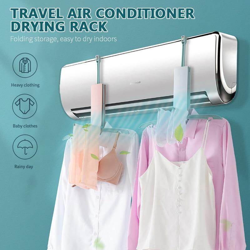 Foldable Air Conditioning Drying Hanger Rack - Image 2