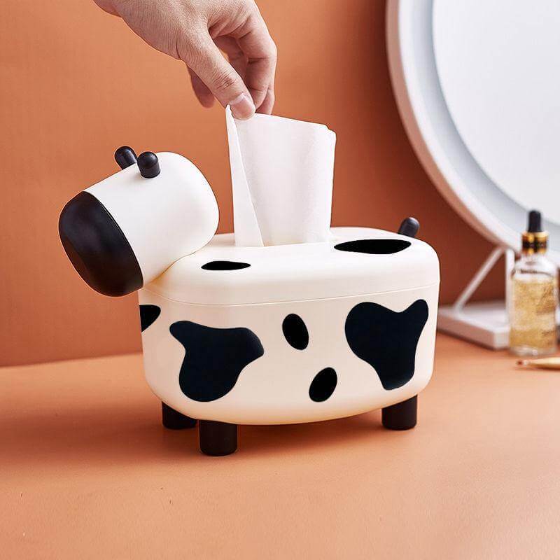 Cute Mini Cow Tissue Storage Toothpick Box - Image 1