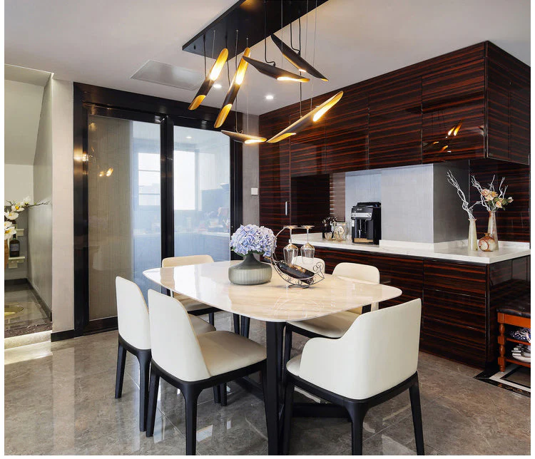Post Modern Creative Bamboo Shell Futuristic Pendant Light - Image 2