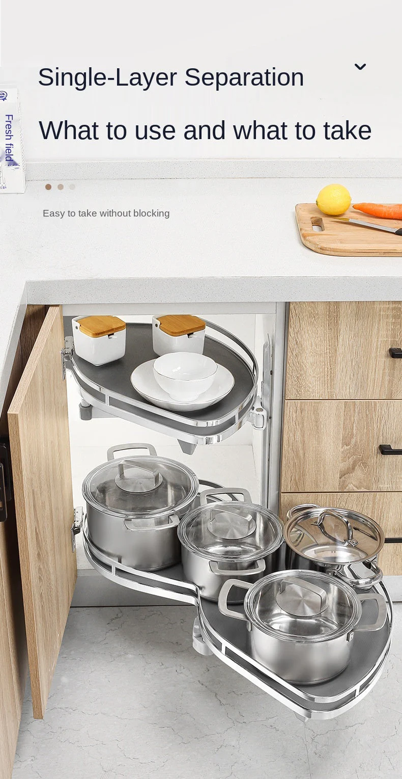 Stainless Steel Flying Corner Kitchen Cabinet - Image 2