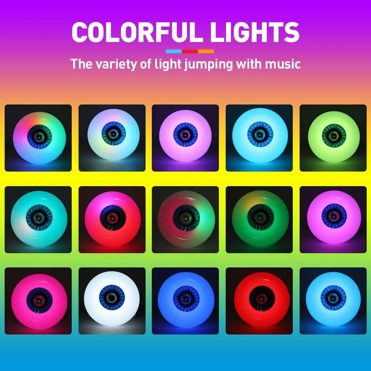 Modern LED Ceiling Bluetooth Music Light Bulb Lamp - Image 3