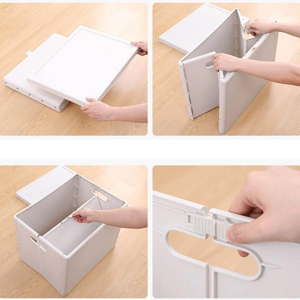 Stackable Folding Home Clothes Storage Organizer Box - Image 2