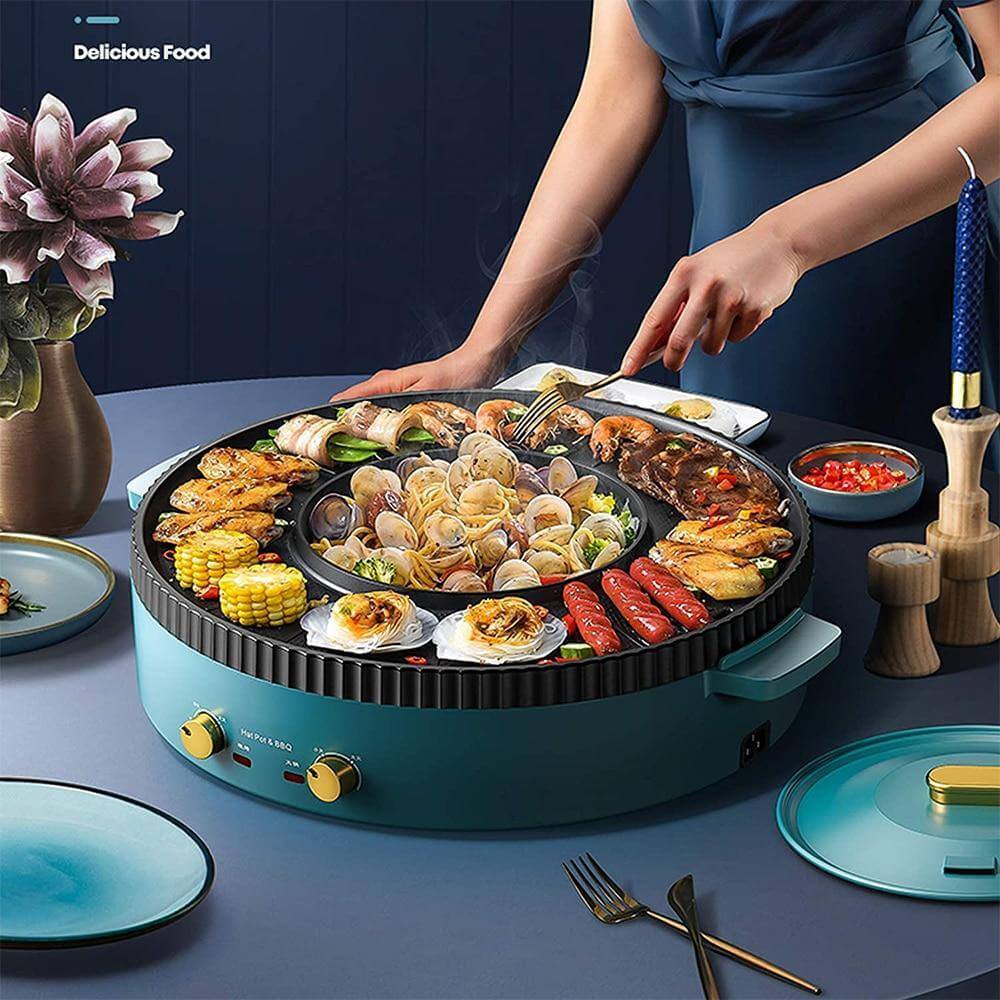 Korean Style Non-stick Smokeless Electric Barbecue Grill - Image 3