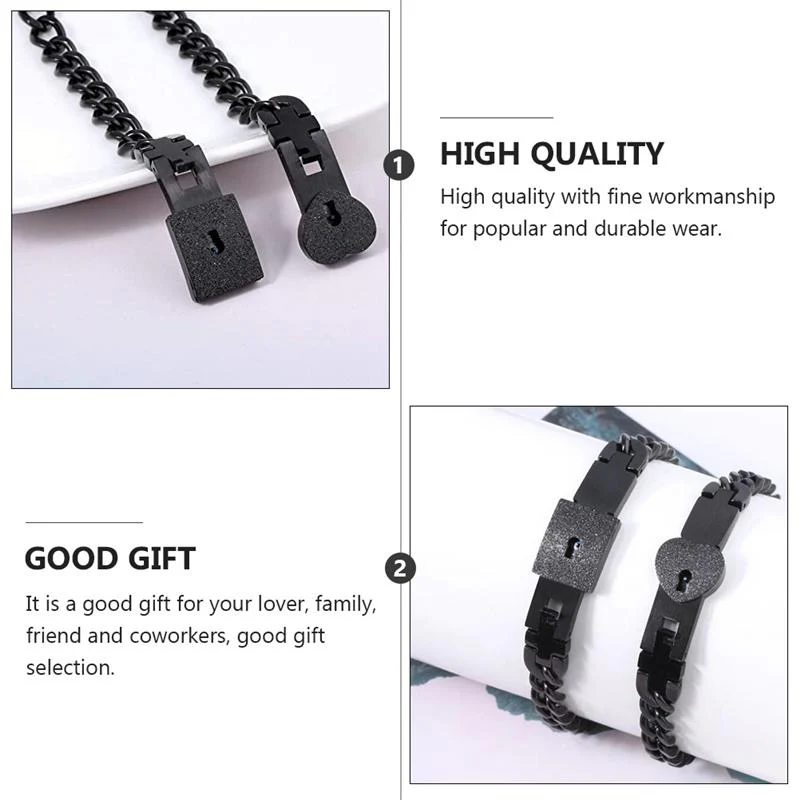 Unique Lovers Heart Lock Bracelets - Image 3
