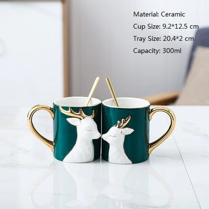3D Lovely Couple Ceramic Mug Set - Image 3