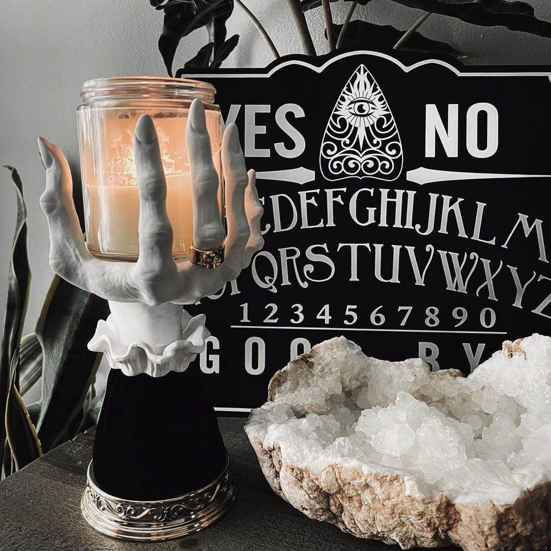Halloween Resin Witch Hand Candle Holder - Image 2