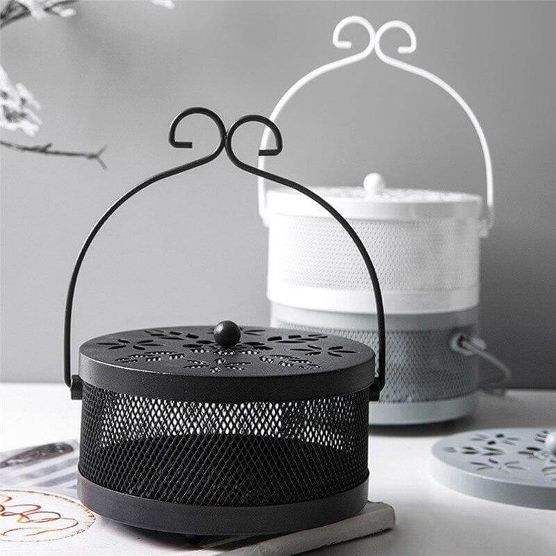 Iron Metal Hollow Decorative Mosquito Incense Box - Image 1