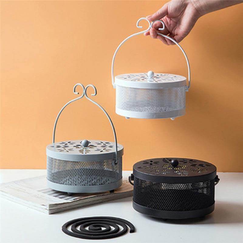 Iron Metal Hollow Decorative Mosquito Incense Box - Image 3