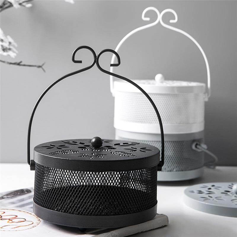 Iron Metal Hollow Decorative Mosquito Incense Box - Image 2