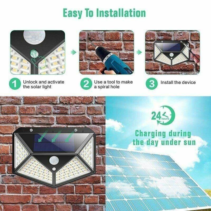 LED Outdoor Solar Light Wall Lamp - Image 3