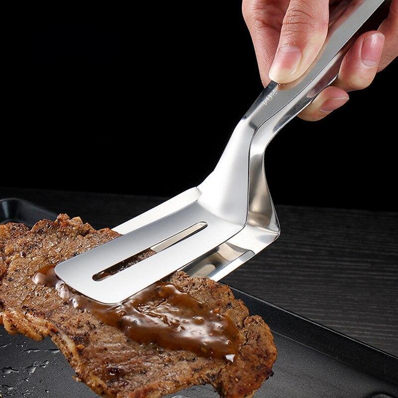 Stainless Steel Barbecue Easy Grab Tong - Image 1