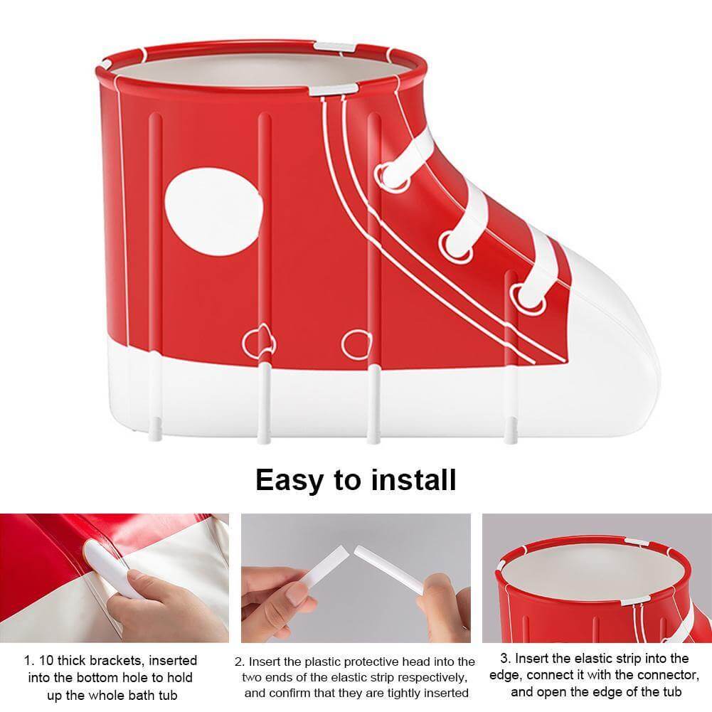 Portable Shoe-shaped Folding Bathtub - Image 2